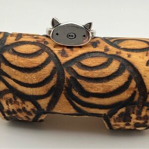 Mark Poulin Little Piggy Silver Ring